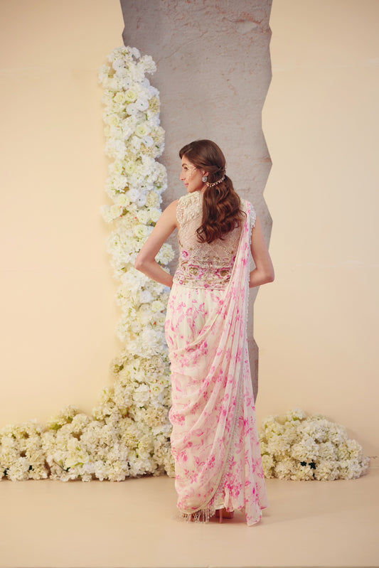 The Noor Blossom Drape Saree