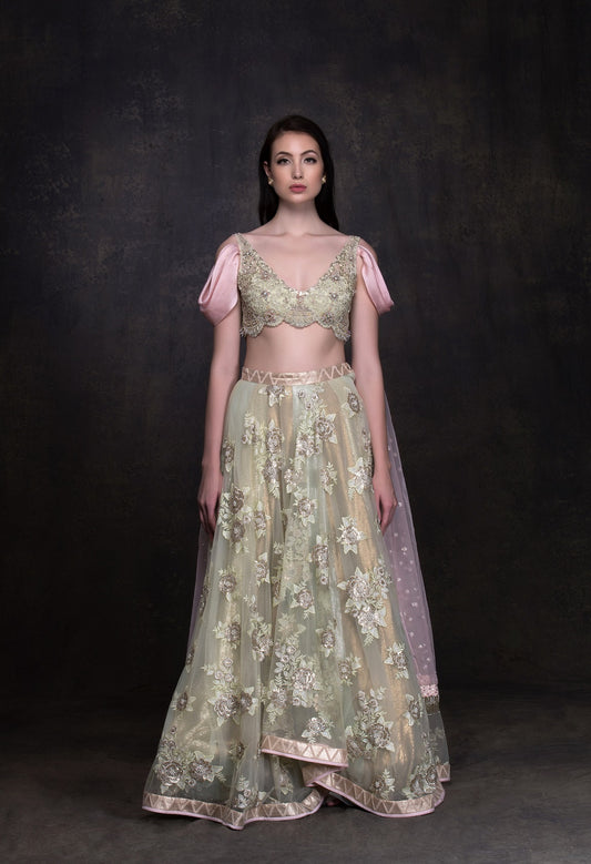 Chandramalika - The Chrysanthemum Lehenga