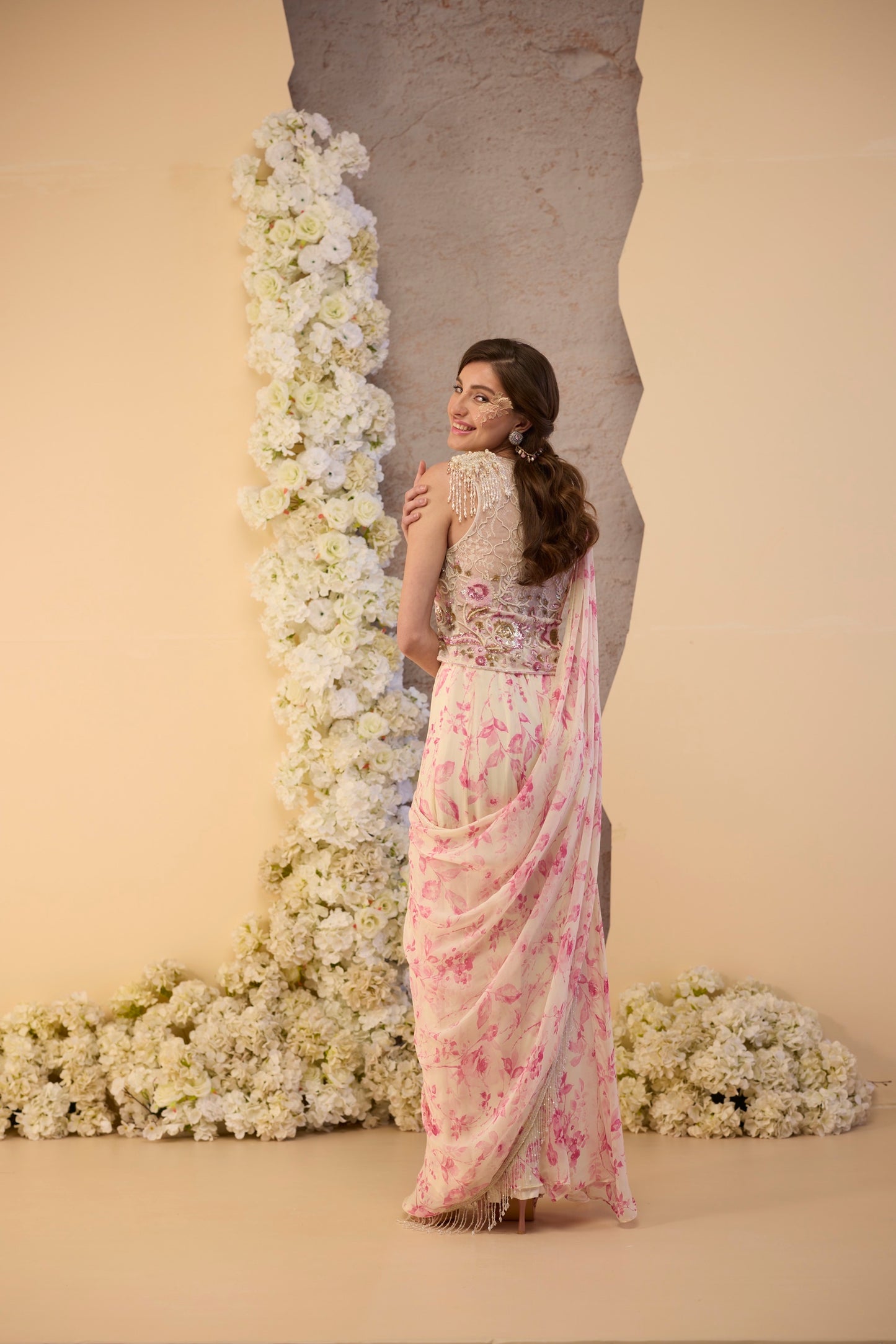 The Noor Blossom Drape Saree