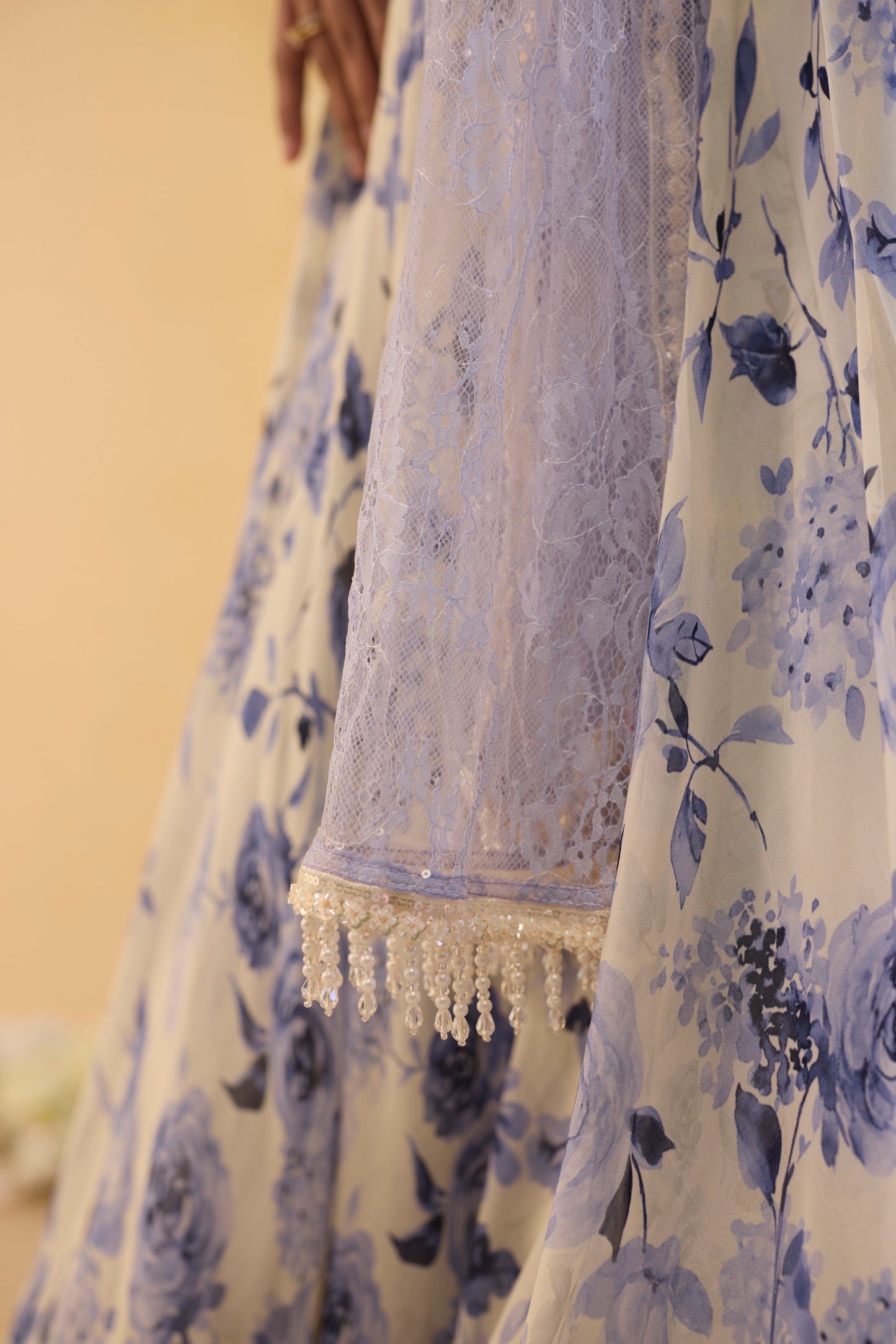 The Bleu Jardin Skirt Set