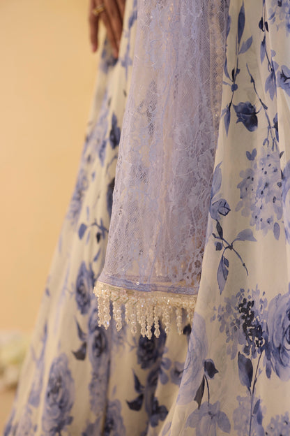 The Bleu Jardin Skirt Set