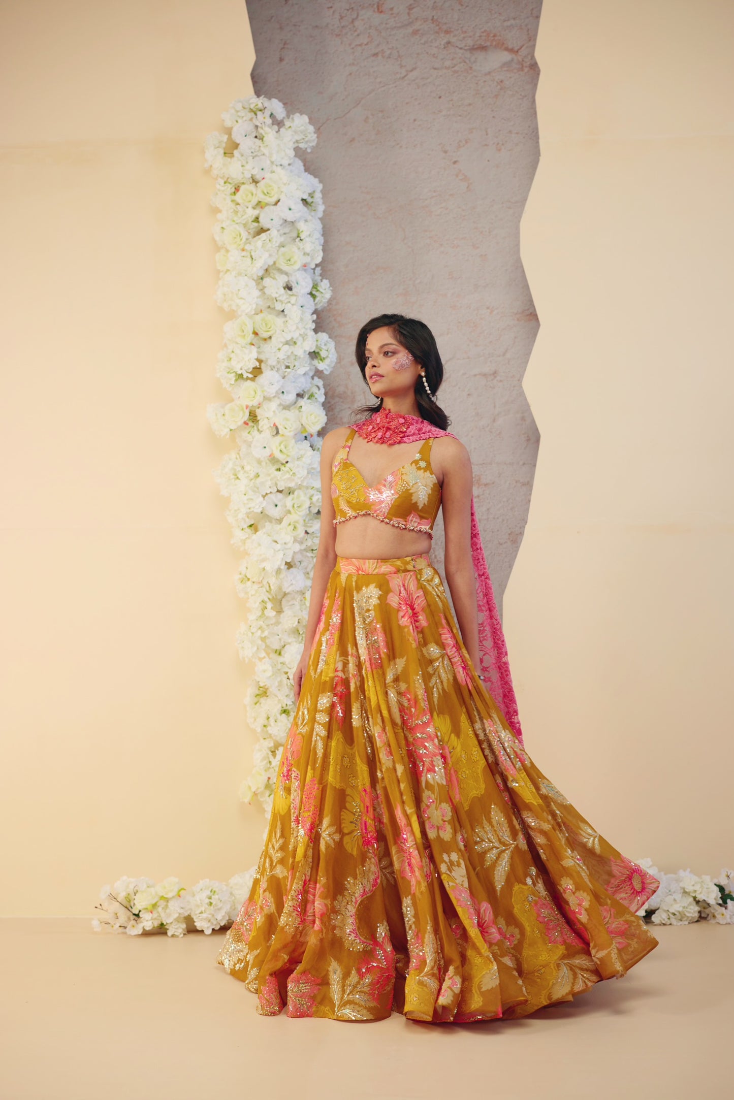 The Amber Bloom Lehenga Set