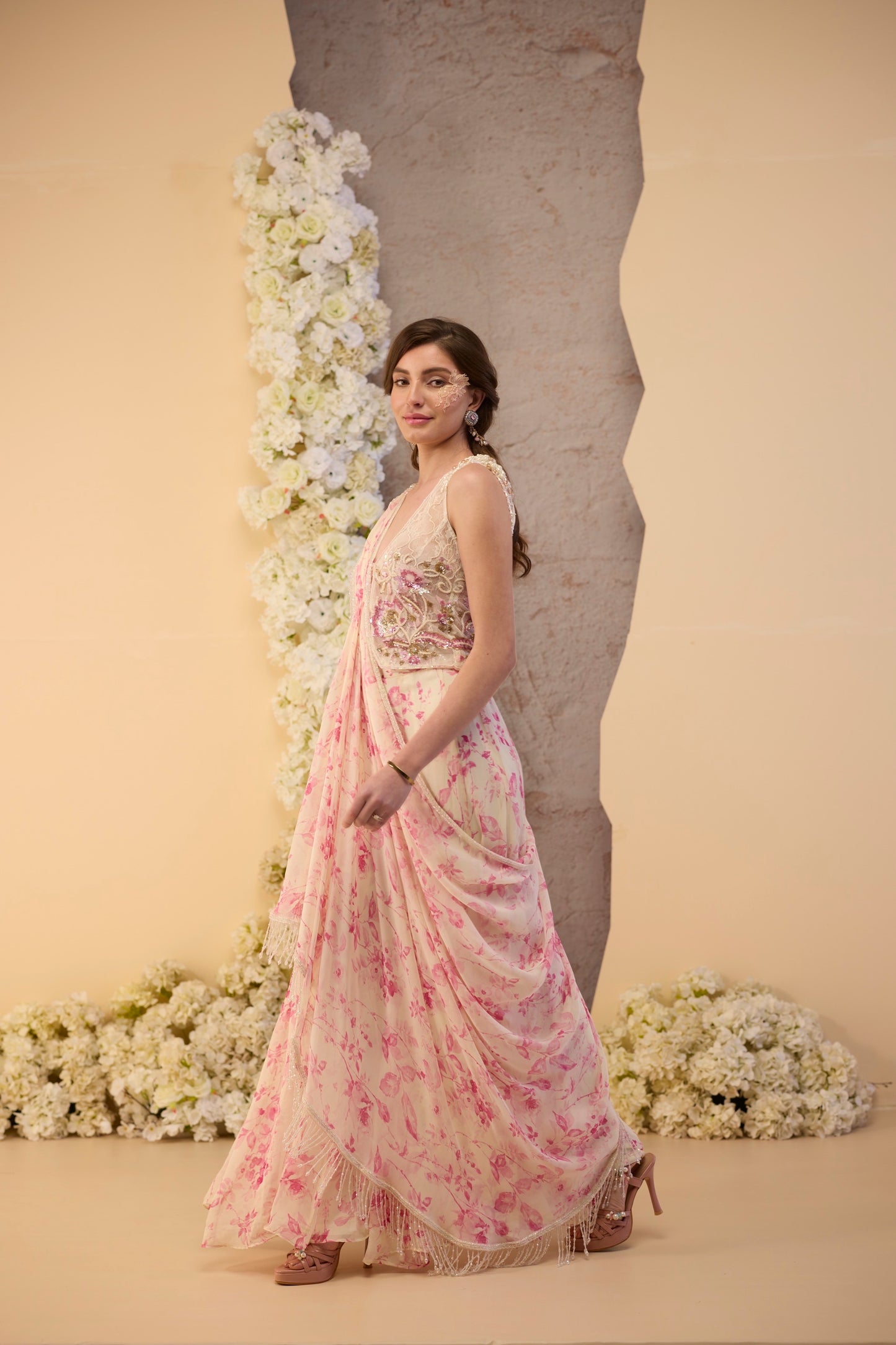 The Noor Blossom Drape Saree