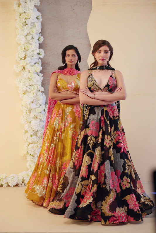 The Noir Rose Lehenga Set