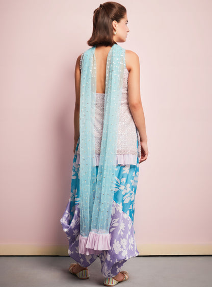 The Aquin Salwar Set in lilac