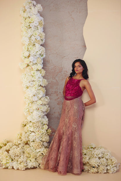 The Merlot Lehenga Set