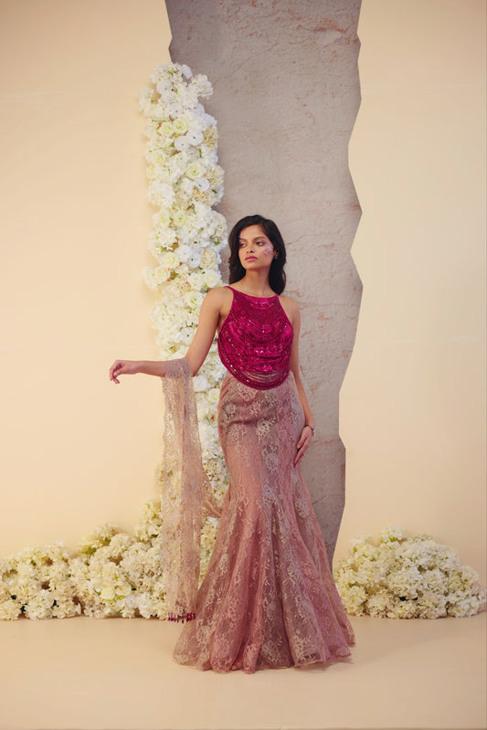 The Merlot Lehenga Set