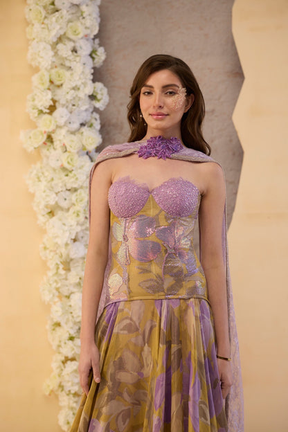 The Lilac Bloom Lehenga Set