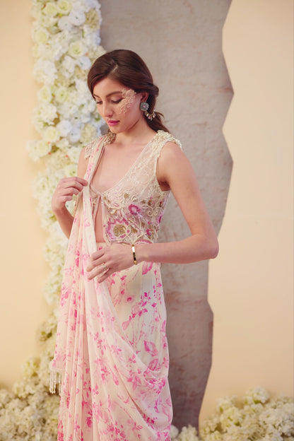 The Noor Blossom Drape Saree