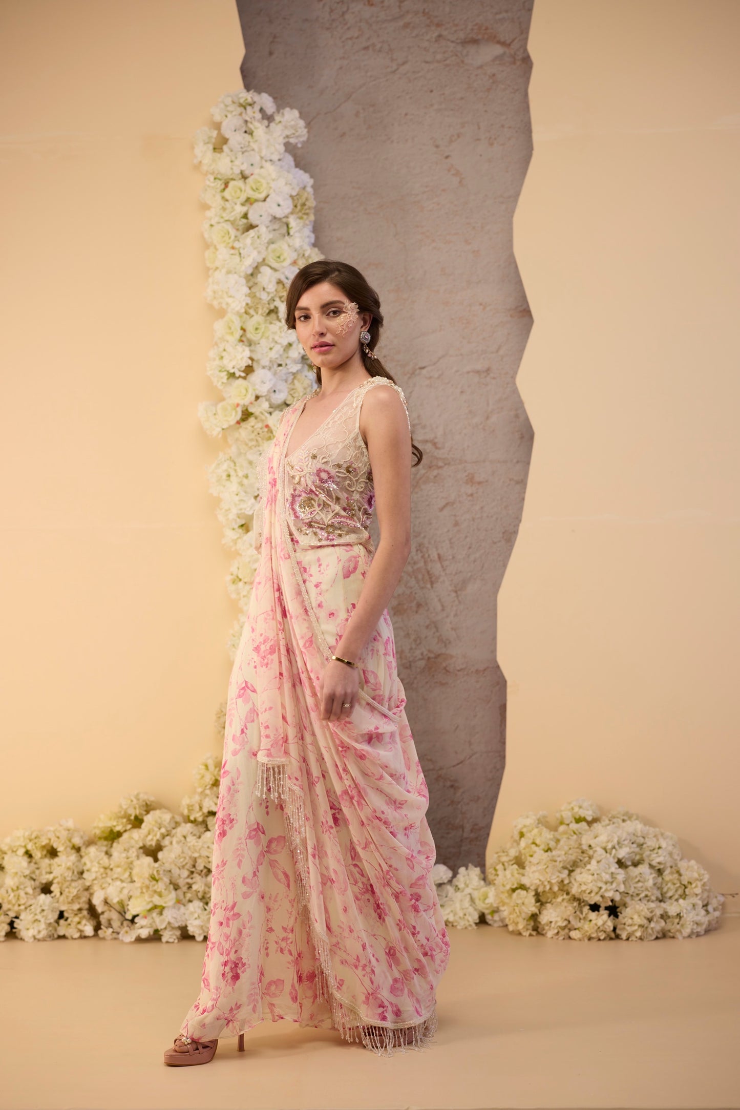 The Noor Blossom Drape Saree