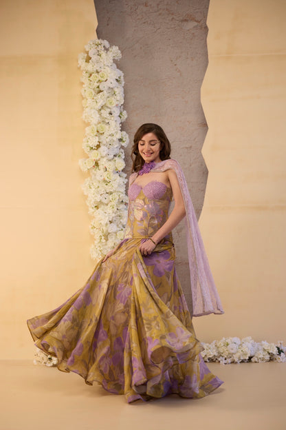 The Lilac Bloom Lehenga Set