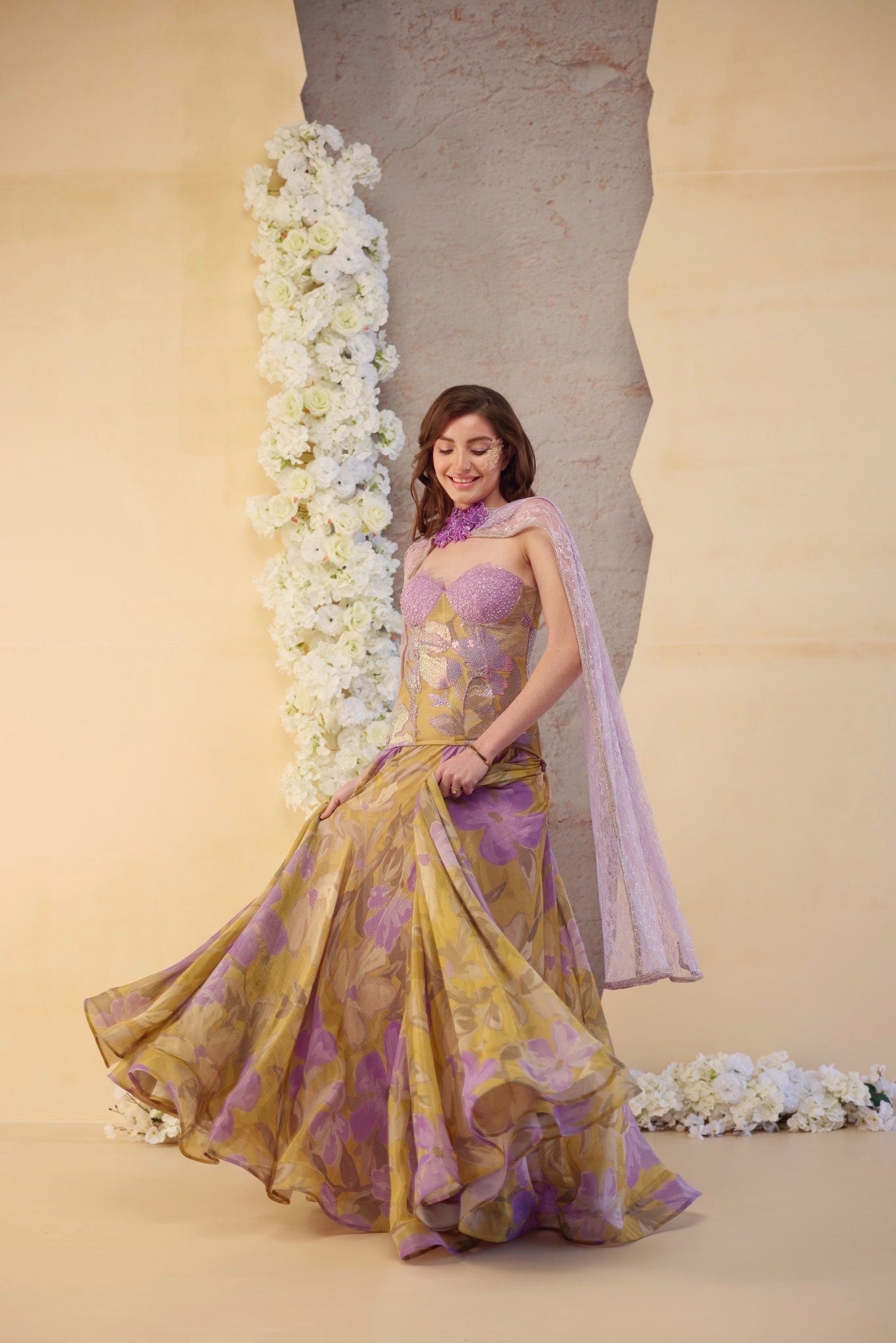 The Lilac Bloom Lehenga Set