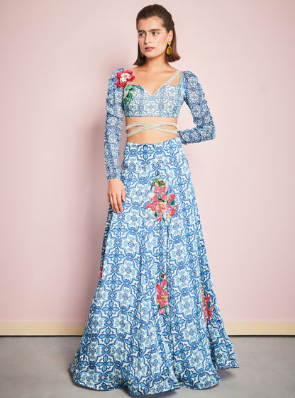 The Cerulean Lehenga