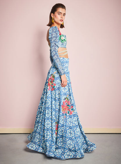 The Cerulean Lehenga