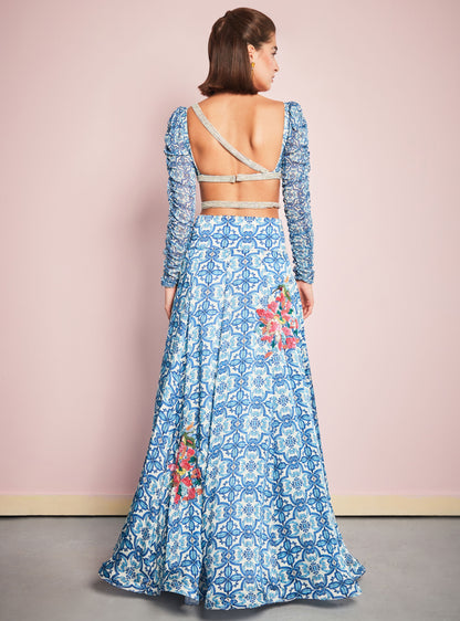 The Cerulean Lehenga