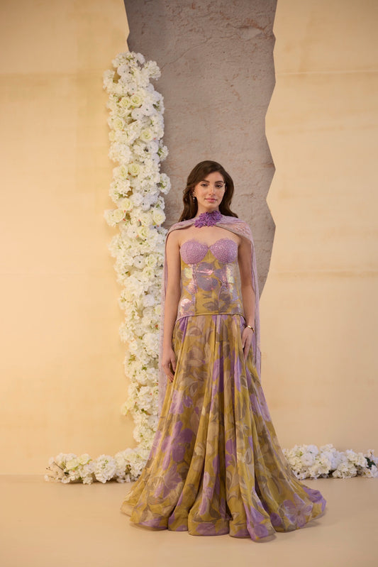 The Lilac Bloom Lehenga Set
