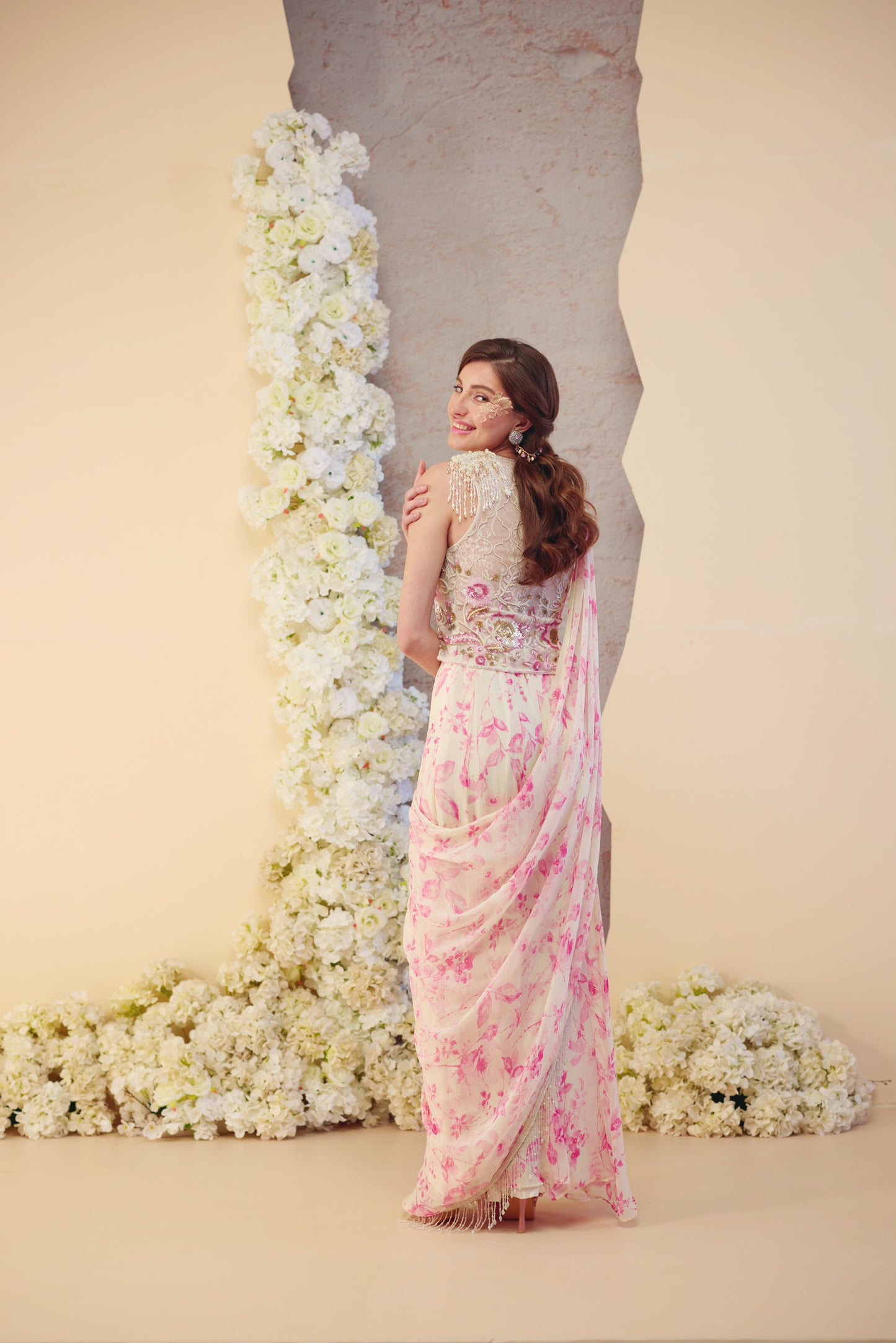 The Noor Blossom Drape Saree