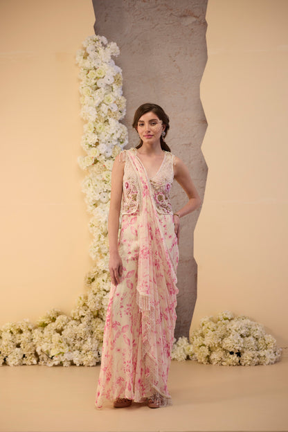 The Noor Blossom Drape Saree