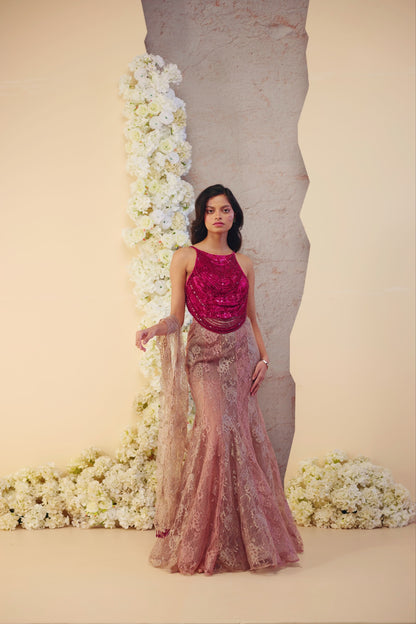 The Merlot Lehenga Set