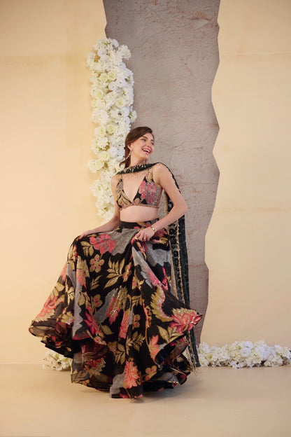 The Noir Rose Lehenga Set