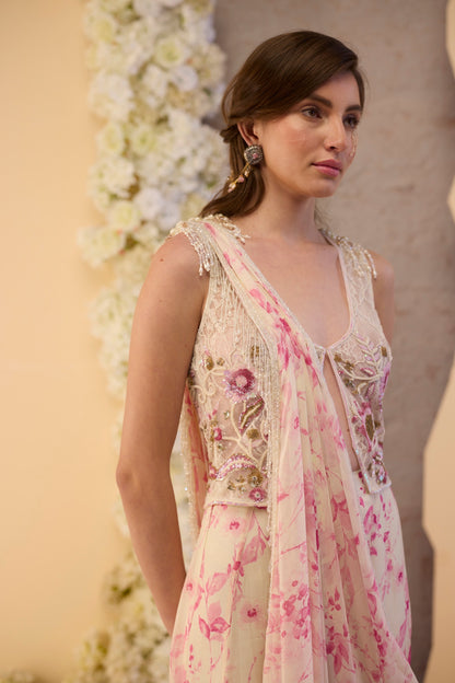 The Noor Blossom Drape Saree