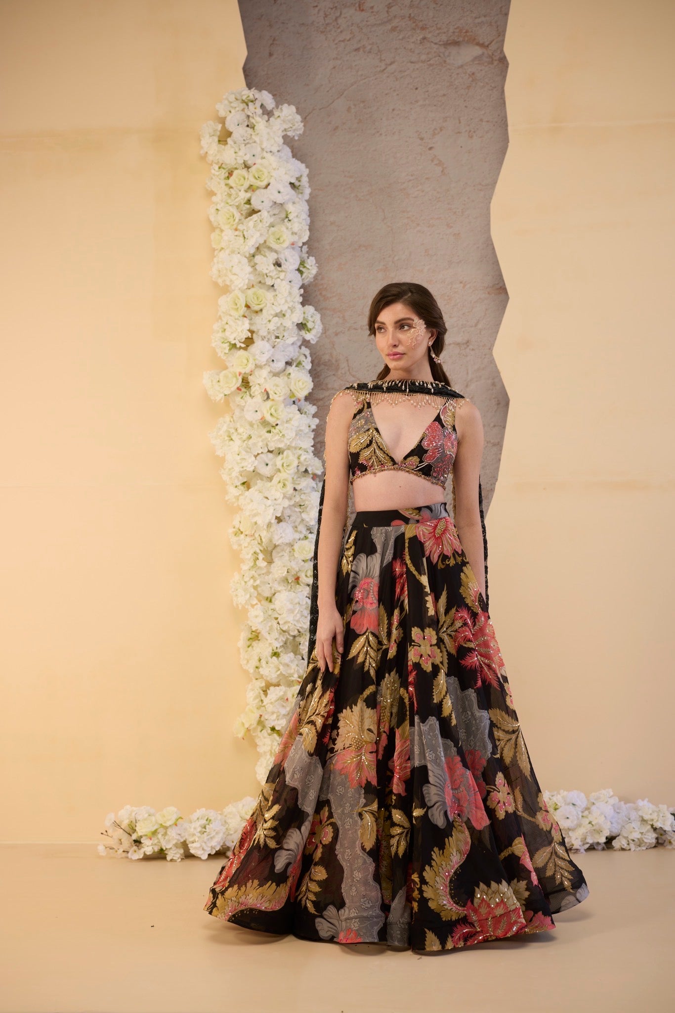 The Noir Rose Lehenga Set