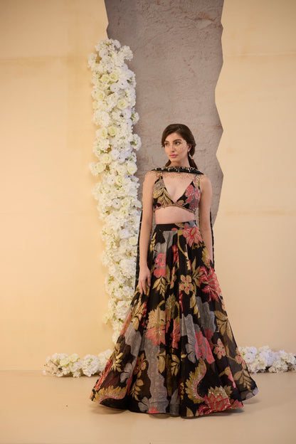 The Noir Rose Lehenga Set