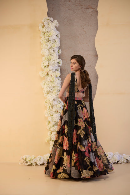 The Noir Rose Lehenga Set