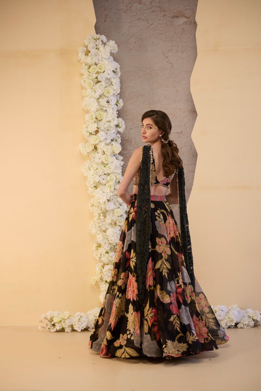 The Noir Rose Lehenga Set