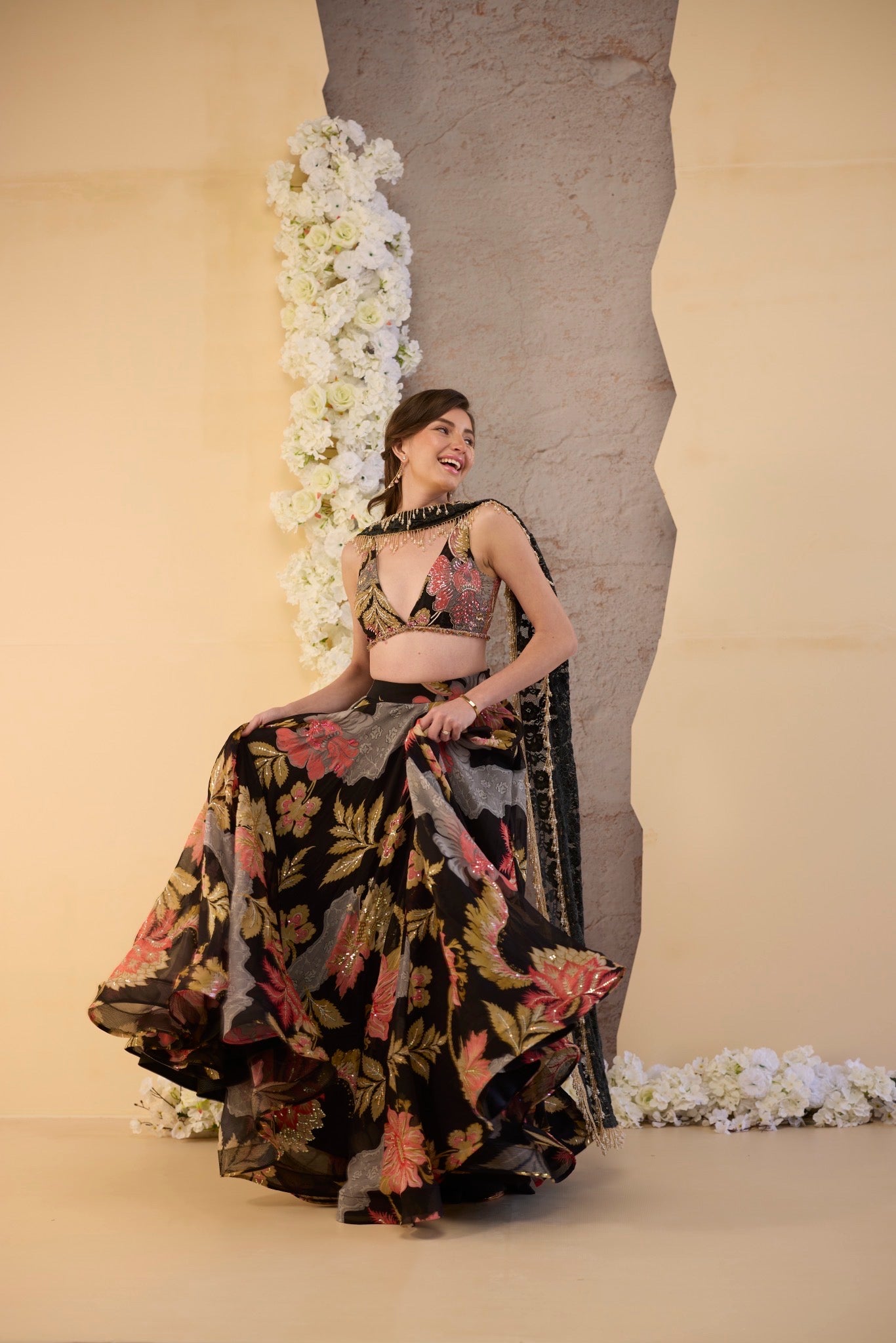 The Noir Rose Lehenga Set