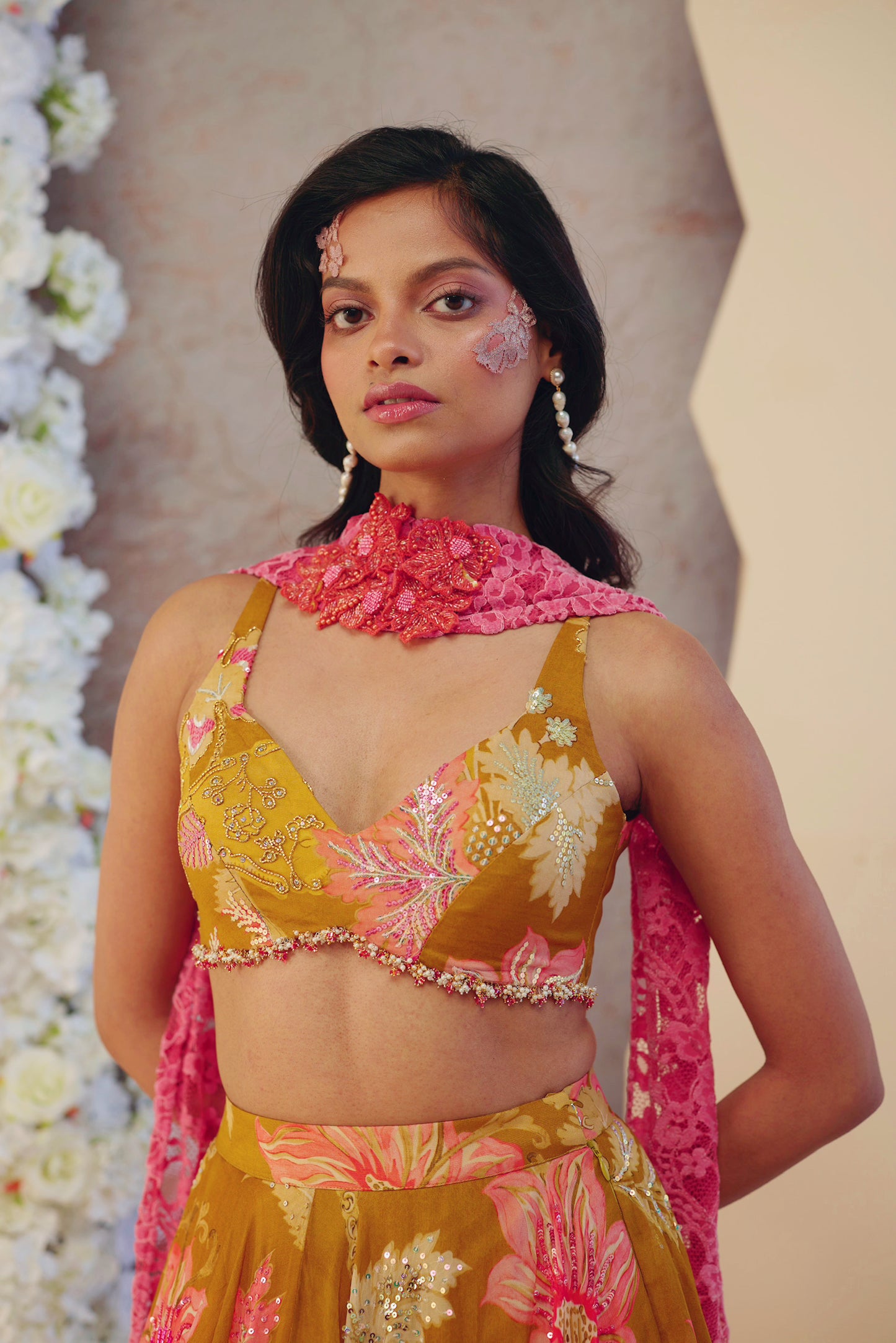 The Amber Bloom Lehenga Set