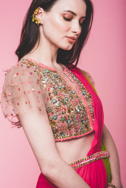 The Bubblegum Saree
