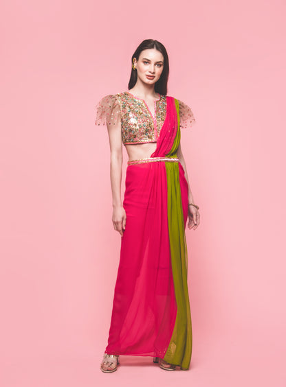The Bubblegum Saree