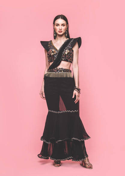 The Blackcurrant Saree