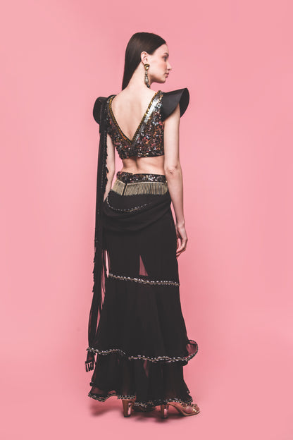 The Blackcurrant Saree