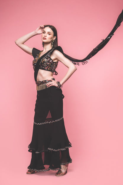 The Blackcurrant Saree