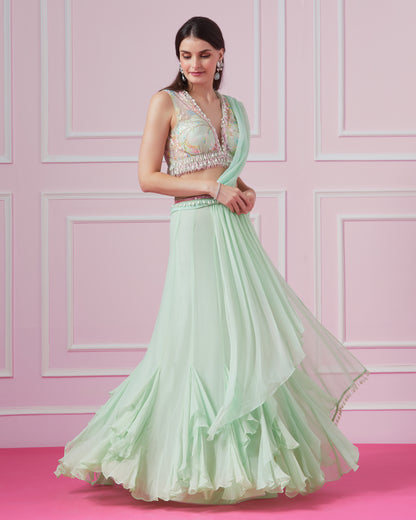 Mint Julep Saree
